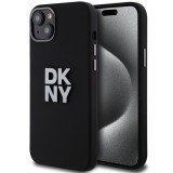 DKNY DKHCP15MSMCBSK Liquid Silicone Metal Logo tok iPhone 15 Plus - fekete
