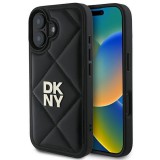 DKNY DKHCP16SPQDSLK Quilted Stack Logo tok iPhone 16 - fekete