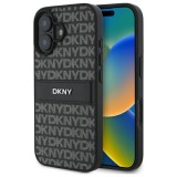 DKNY DKHCP16SPRTHSLK Texture Pattern Tonal Stripe keménytok iPhone 16 - fekete