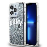 DKNY iPhone 15 Pro Arch LOGO Glitter műanyag Telefon tok - Fekete (DKHCP15LLBNAEK)