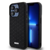 DKNY iPhone 15 Pro keménykeretes 3D gumi Telefon tok - Fekete (DKHCP15L3DRPWK)