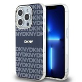 DKNY iPhone 15 Pro MagSafe Mintás középcsíkkal PC TPU Telefon tok - Kék (DKHMP15LHRHSEB)