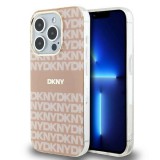 DKNY iPhone 15 Pro Max MagSafe Mintás középcsíkkal PC TPU Telefon tok - Pink (DKHMP15XHRHSEP)