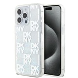 DKNY iPhone 15 Pro Max multiLOGO Glitter műanyag Telefon tok - Fehér (DKHCP15XLCPEPT)