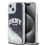 DKNY Liquid Glitter Arch Logo tok iPhone 14 készülékhez fekete