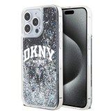 DKNY Liquid Glitter Arch Logo tok iPhone 14 Pro Max készülékhez fekete