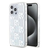 DKNY Liquid Glitter Checkered Pattern tok iPhone 15 Pro Max készülékhez áttetsző