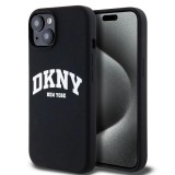 DKNY Liquid Silicone Arch Logo MagSafe tok iPhone 14 készülékhez fekete