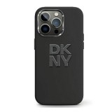 DKNY Liquid Silicone Metal Logo Apple iPhone 15 Pro Max hátlap tok, fekete, DKHCP15XSMCBSK