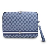 DKNY PU bőr Checkered Pattern and Stripe laptop tok 13/14 kék