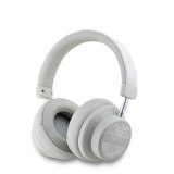 DKNY PU bőr Checkered Pattern vezeték nélküli fejhallgató gyöngyfehér