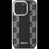 DKNY PU Leather Checkered Pattern Magsafe iPhone 16 Pro Max Black tok (DKHMP16XPCPVSLK)