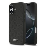 DKNY PU Leather Grid Pattern Magsafe tok iPhone 17 készülékhez fekete