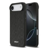 DKNY PU Leather Grid Pattern Magsafe tok iPhone Air készülékhez fekete
