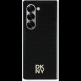 DKNY PU Leather Repeat Pattern Stack Logo MagSafe Samsung Galaxy Z Fold6 Black tok (DKHMZFD6PSHRPSK)