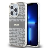 DKNY PU Leather Repeat Pattern Tonal Stripe iPhone 13 Pro Max tok, bézs