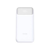 DLINK D-Link DPP-201 Power Bank, 20000mAh, 2x USB-C PD 65W, USB-A QC 3.0, digitális kijelző, fehér - DPP-201