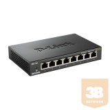 DLINK D-Link Switch - DGS-108 - 8x1000Mbps Desktop Fémházas Fanless Unmanaged