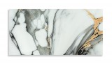DMS Öntapadós PVC csempepanel, 4db-os csomag, fehér-fekete-sárgásbarna márvány, 30 x 60 cm