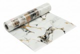 DMS Öntapadós PVC panel, 280 x 60 cm, Világos-fekete-sárga márvány