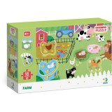 Dodo: Farm puzzle kivehető elemekkel - 18 darabos