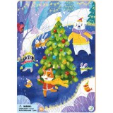 Dodo: Korcsolyázó állatok keretes puzzle - 53 darabos