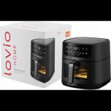 DOERR Lovio PureFry XL Smart, Air fryer, 1500W, 6 liter, 7+1 program, WiFi, Fekete, Forrólevegős sütő (T-MLX56906)