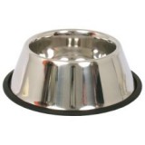 DOG FANTASY Tál hosszúfülű kutyáknak - nemesacél, csúszásmentes - 0,9l/16cm