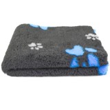 Dogledesign DryBed VetBed A+ - Csúszásmentes kisállatfekhely - grafit kék nagy mancsos