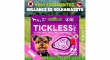 Dogledesign Vegyszermentes ultrahangos kullancs- és bolhariasztó medál kutyáknak és macskáknak, TICKLESS - pink