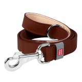 Dogledesign WAUDOG bőr kutya póráz - barna 120cm
