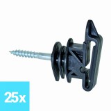 Dogtrace Lapos villanypásztor szigetelő, 40 mm-ig terjedő szalaghoz, vezetékhez és kötelekhez – 25 db