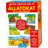 Dohány-Toys Játszva ismerjük meg az állatokat és kölykeiket – párosító puzzle