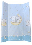 DOM-BER DOMBABY Pelenkázó lap puha vállas P70x50 cm Macis KÉK