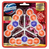 Domestos Aroma Lux WC frissítő blokk, Dahlia Wish, koncentrált illóolajokkal (3x50 g)