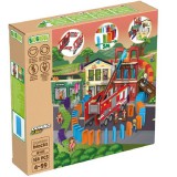 Dominó város | építőjáték | 150 db építőkocka | BiOBUDDi BB-4005