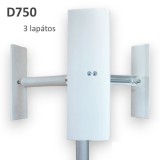 Domos Függőleges szélgenerátor D750 vertikális tengelyű 3 lapátos szélkerék áramtermelésre 24V 36V 750W
