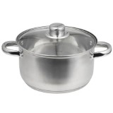 Domotti Rozsdamentes fazék fedővel 2,1L 18cm