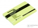 Donau ECO Öntapadó jegyzettömb pasztell sárga 100 lapos 127x76 mm