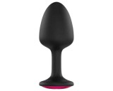 Dorcel Geisha Plug Ruby M - pink köves anál plug (fekete)