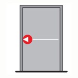 Dorma pánikzár szett (1szárnyú, 1pontos, menekülési, középen oldalra zár, Fix gombbal)