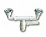 Doruq Szifon, 2 tálcás mosogatóhoz, 39,87 mm