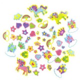 DP CRAFT Dekorgumi, öntapadós, unikornisok, 50 db-os