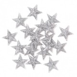 DP CRAFT Öntapadós ezüstösen csillogó csillagok, 3,1 cm-es, 20 db/csomag
