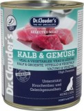 Dr.Clauder's Dog Selected Meat Borjús és zöldséges konzerv 800 g KARTON - 6 db