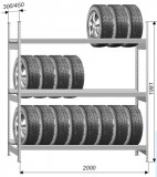 DR Economy G10 (3 Gerendapár) Gumitároló Horganyzott (450X2000X1981 mm)