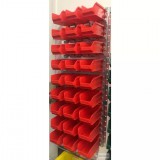 DR Horganyzott Fali Tartó (991X440mm) Piros Mh5 Dobozokkal