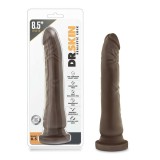 Dr Skin Dr. Skin 8,5 - tapadókorongos élethű dildó - barna (20,5cm)