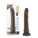 Dr Skin Dr. Skin 8,5 - tapadókorongos élethű dildó - barna (20,5cm)