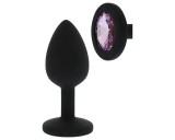 Dream Toys All time Favorites - lila köves, szilikon anál plug (fekete)